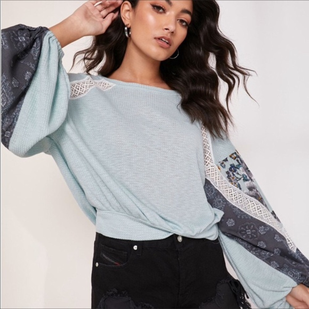 Free People Casual Clash Top